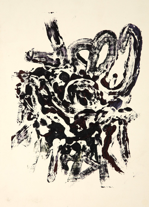 Ian Toms, Cool Drama, 2012, monoprint, 14.5 x 10 inches.