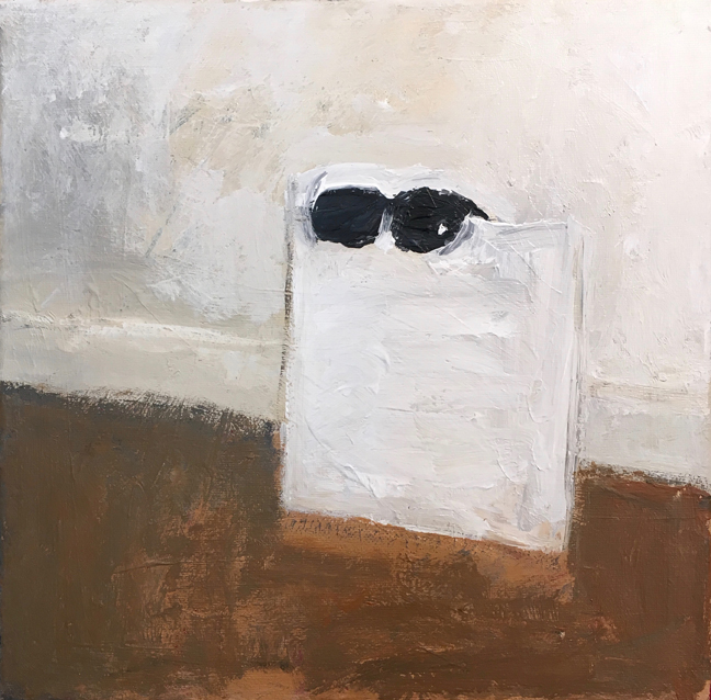 Andy Heck Boyd, Invisible Man Chevy Chase, 2016, acrylic on canvas, 12 x 12 inches.