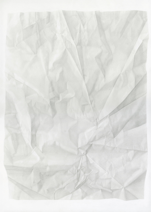 Juliet Jacobson, Birthday Tequila (Recto) 2015, graphite on paper, 20 x 14 inches.
