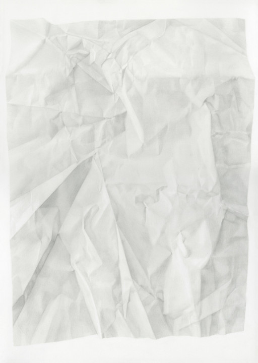 Juliet Jacobson, Birthday Tequila (Recto Vertical Flip) 2015, graphite on paper, 20 x 14 inches.