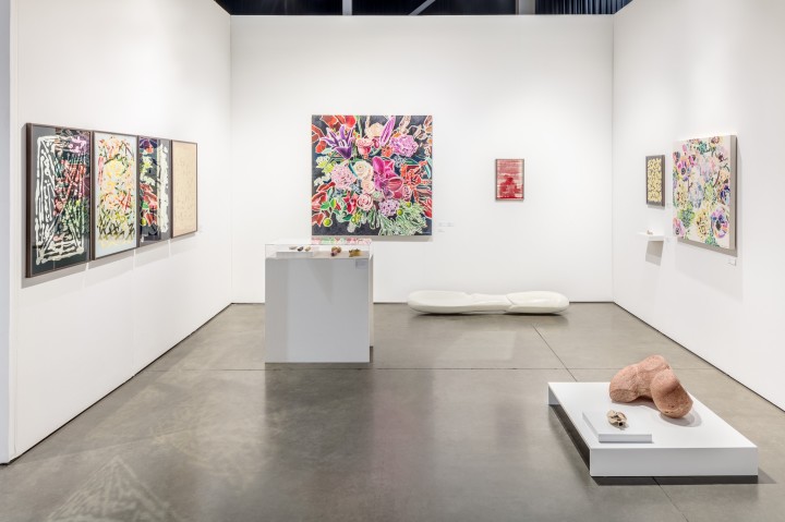 SEASON Booth D6 with works by Sean Barton and Seth David Friedman. Photo by Nathaniel Willson. © Nathaniel Willson 2016. All rights reserved.