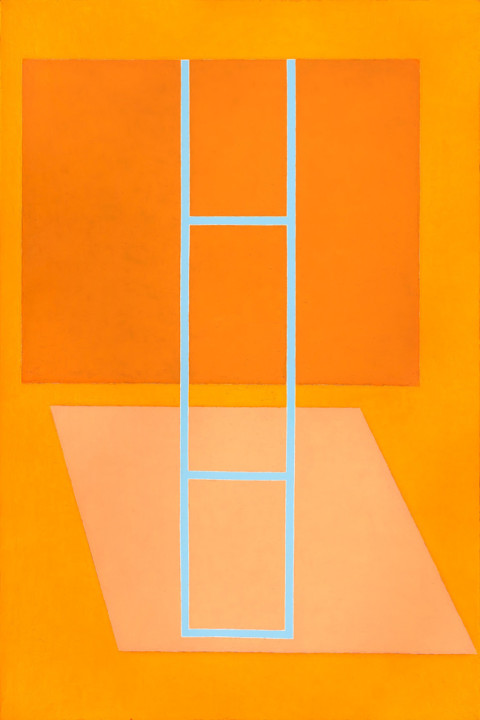 Michael Ottersen, Rest Area, 2014, oil on canvas, 72 x 48 inches.
